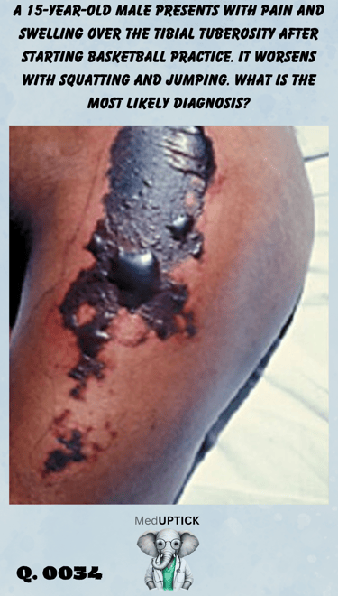 skin necrosis on a patient's leg
