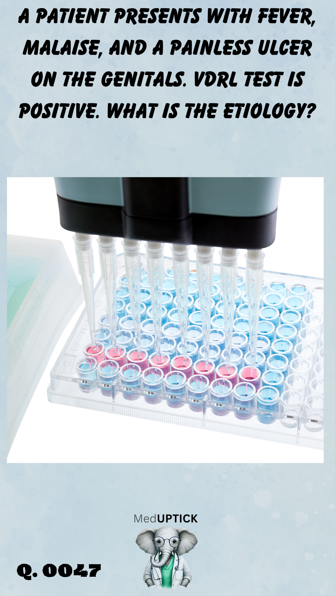 multiple test tubes for performing a titer diagnostic test
