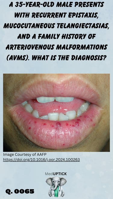 a close up image of a male's lips showing mucocutaneous telangiectasias