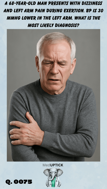 an elderly male holding his right arm that is currently in pain