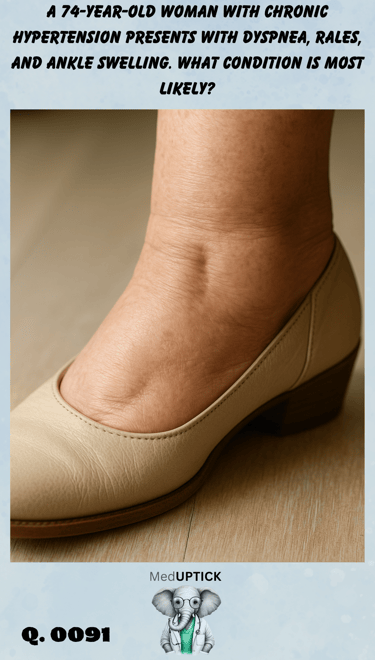 an ankle close-up of lower limb edema