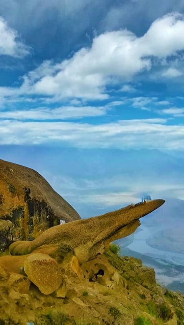 Full view of marsur rock skardu