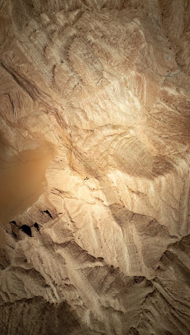 a bird's eye view of a mountain landscape