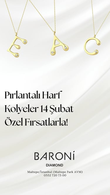 Baroni Post Tasarımı  Harf Kolyesi