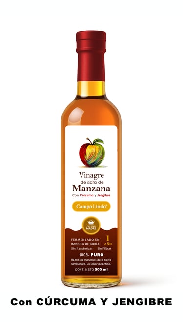 vinagre curcuma y jengibre