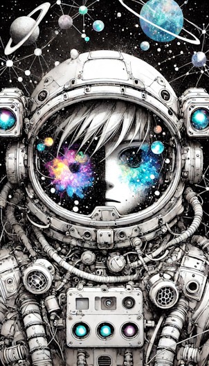Cosmic Spacewoman | simcaart.com Homepage thumbnail