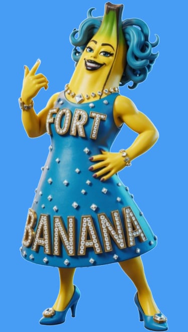 a woman in a blue dress with a blue dress and a blue dress