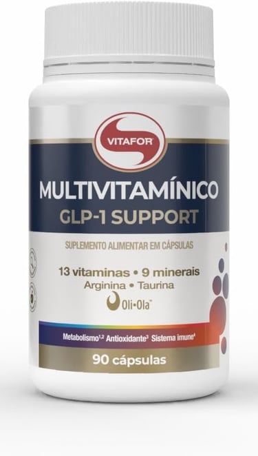 Multivitamínico Vitafor GLP-1 Support: imunidade e energia. Seleção Vida Performance.