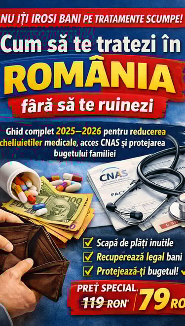 Ghid complet 2025–2026 pentru reducerea cheltuielilor medicale, acces CNAS și protejarea bugetului f