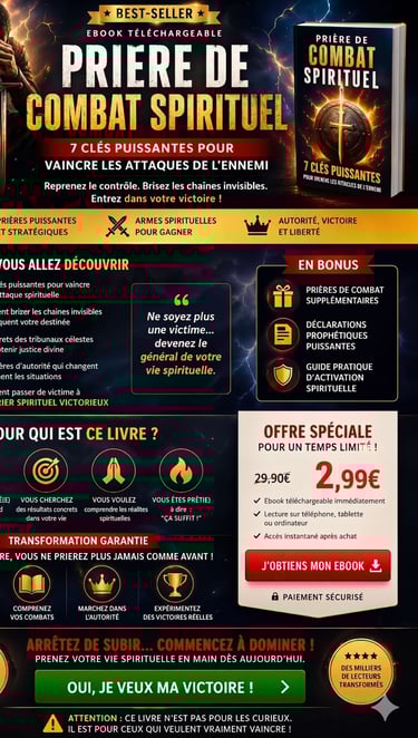 Prière de Combat Spirituel: 7 Clés Puissantes pour Vaincre les Attaques Spirituelles et Reprendre le