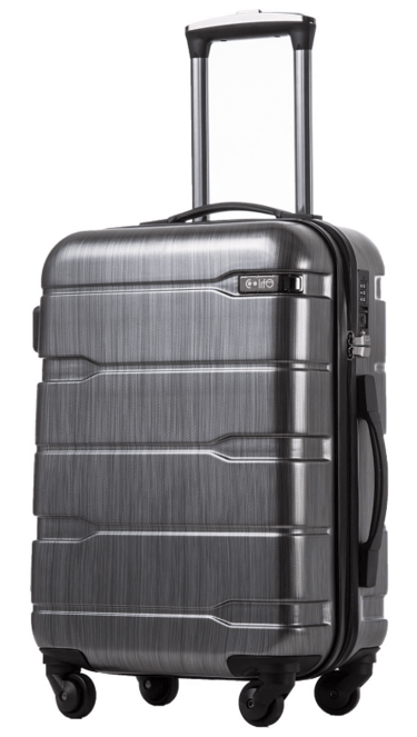 a coolife suitcase on wheels