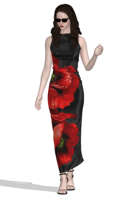 Big Fashion Floral Print on Stretchable fabric, perfect for dresses and More