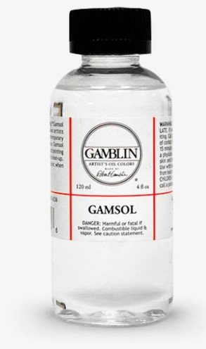 a bottle of gamblin gamsol oil