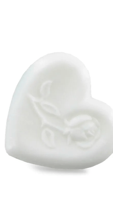 Petit savon coeur blanc fleur muguet