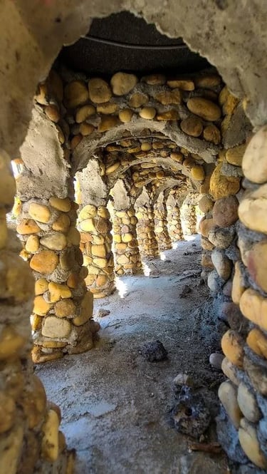 Calhoun, GA - Inside the arched walkway of Notre Dame Cathedral