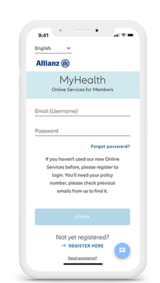 a phone screen showing an insurance health app