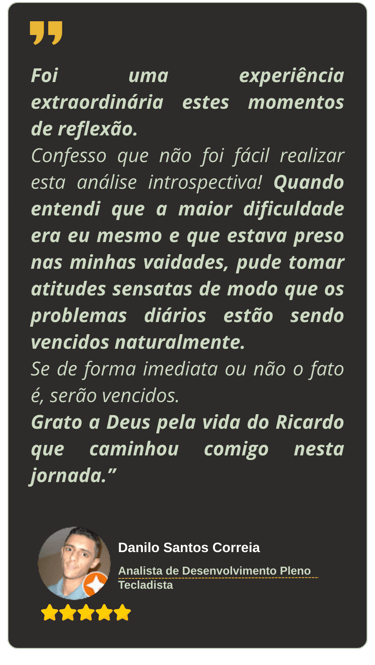 Depoimento Danilo Correia - Analista de Desenvolvimento Pleno