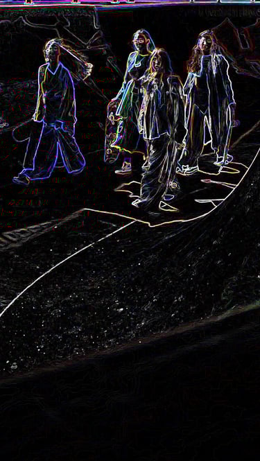 Look vidéo et photo personnalisé néon Galaxy : mode de fusion.