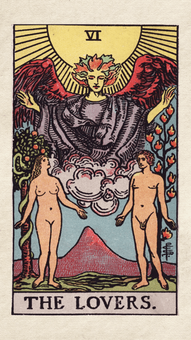 The Lovers: Symbolizes relationships, choices, and aligning with values.