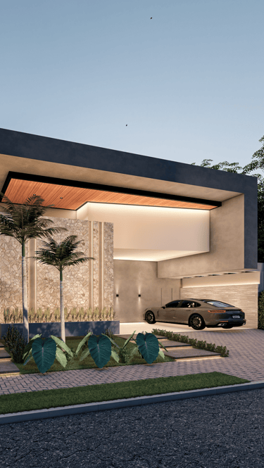 fachada residencial moderna