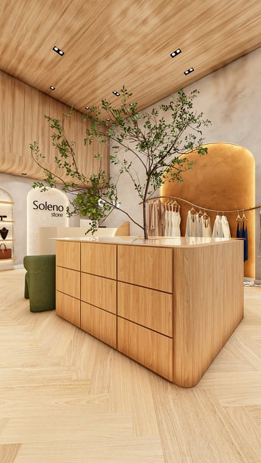 loja de roupas com design moderno