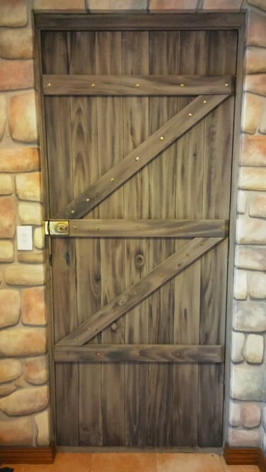 painted decorated door