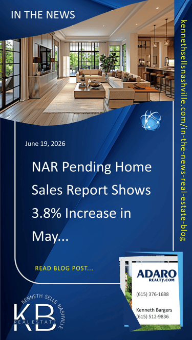NAR Pending Home Sales Report Shows 3.8% Increase in May Announcement as of June 19, 2026