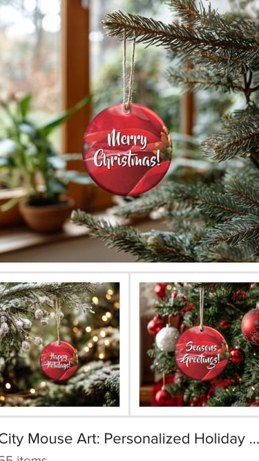 ceramic holiday ornaments