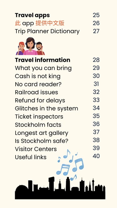Travel in Stockholm Guide links