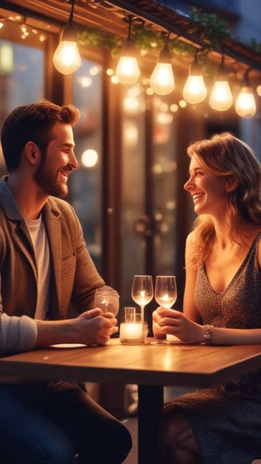 A cozy scene of a couple sharing a quiet moment with digital devices nearby, symbolizing connection.