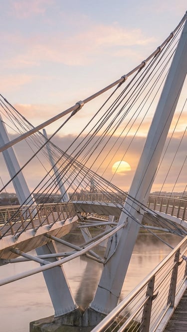 Peace Bridge, Derry~Londonderry, NI, UK