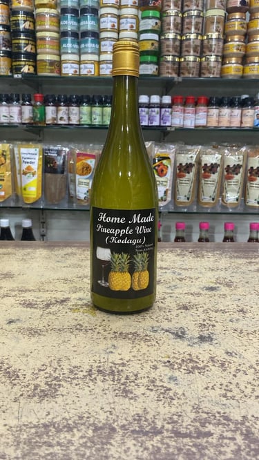 Sweet Pineapple Fruit Wine from Coorg - Exotic homemade tropical wine variety at Green Coorg Spices