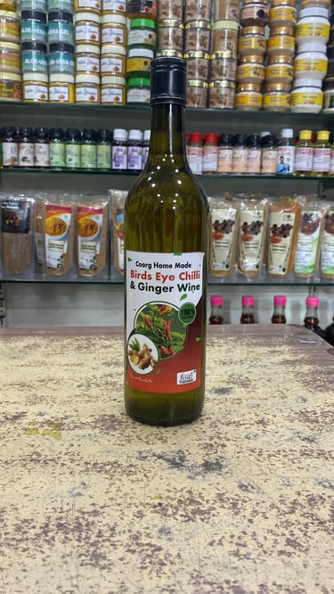 Unique Coorg Specialty Wine collection - Authentic local flavors and homemade spirits at Green Coorg