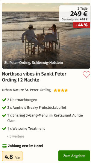 kurz mal weg Deal St Peter Ording