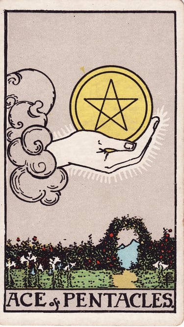 Ace of Pentacles Tarot Card Meaning Reading Description, Explore the meaning of the Ace of Pentacles