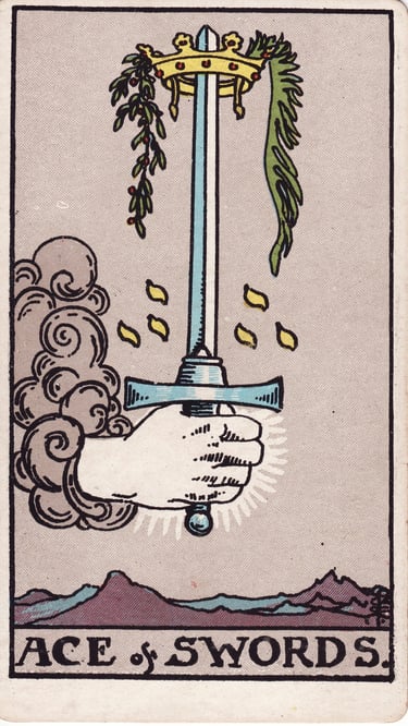 Ace of Swords Tarot Card Meaning Reading Description – Discover the meaning of the Ace of Swords tar