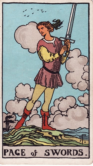 Page of Swords Tarot Card Meaning Reading Description – Learn the meaning of the Page of Swords 