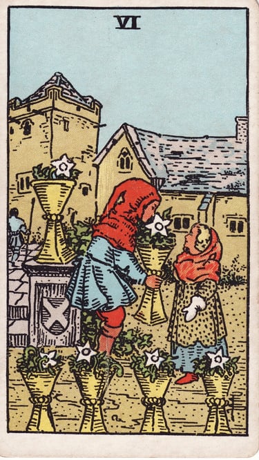 Six of Cups Tarot Card Meaning Reading Description – Discover the meaning of the Six of Cups tarot 