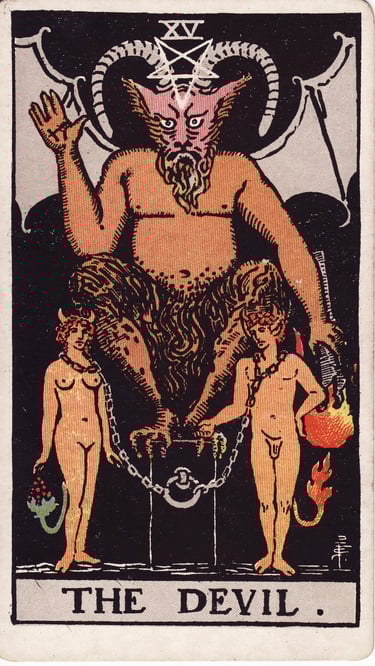 The Devil Tarot Card Meaning Reading Description 