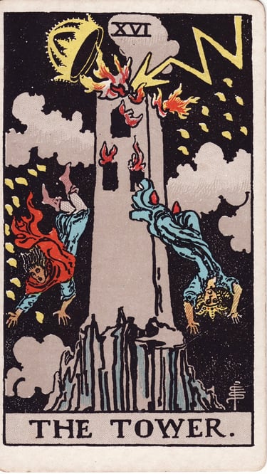 The Tower Tarot Card Meaning Reading Description