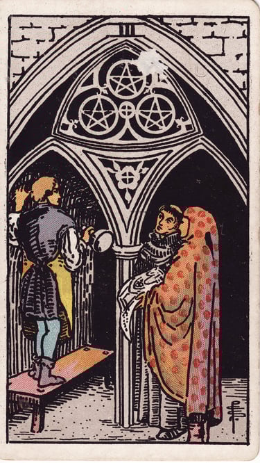Three of Pentacles Tarot Card Meaning Reading Description