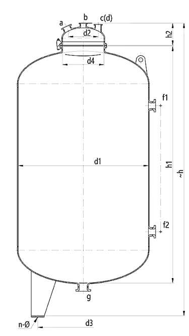 Glass lined storage tanks F