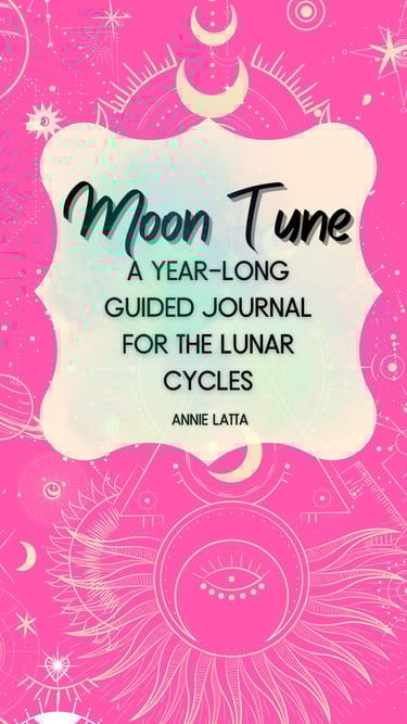 moon cycles guided journal annual planner for attuning with the moon