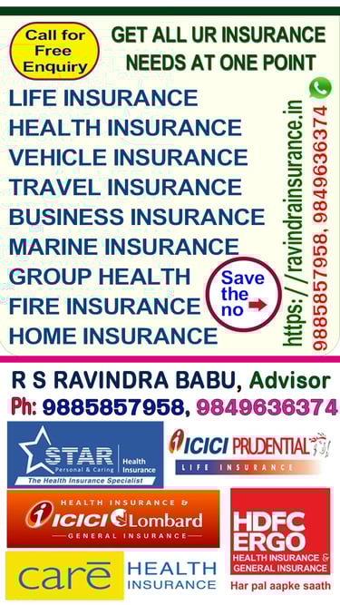 Insurance advisor for life, health, vehicle, and business insurance services with contact information.