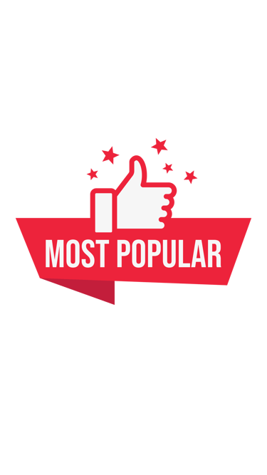 a thumbs up with the words most popular package for signature growth web design studio