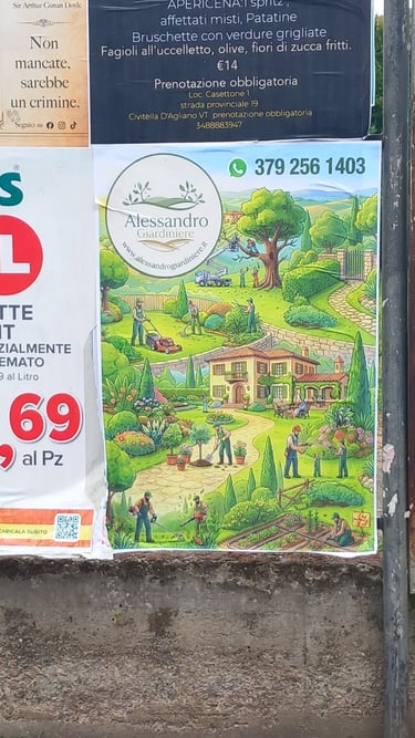 manifesto attigliano umbria terni giardiniere pubblicità territorio giugno 2026 alessandro