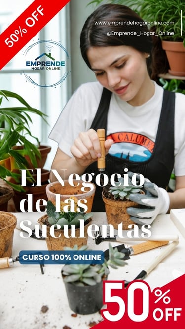 a woman in a white shirt and black aprons with a plant in a pot