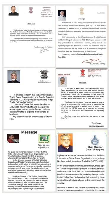 Messages received by politicians