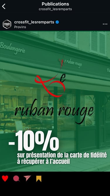 Partenaire ruban rouge crossfit partenaire