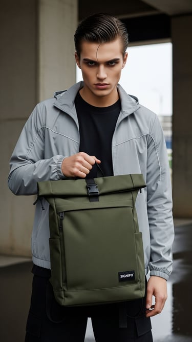 Desain backpack dari kanvas SIGNIFO yang tahan lama, cocok untuk gaya hidup urban & streetwear.